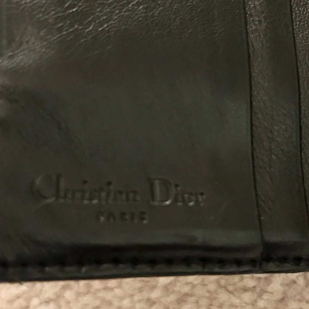 Christian Dior Black Compact Wallet